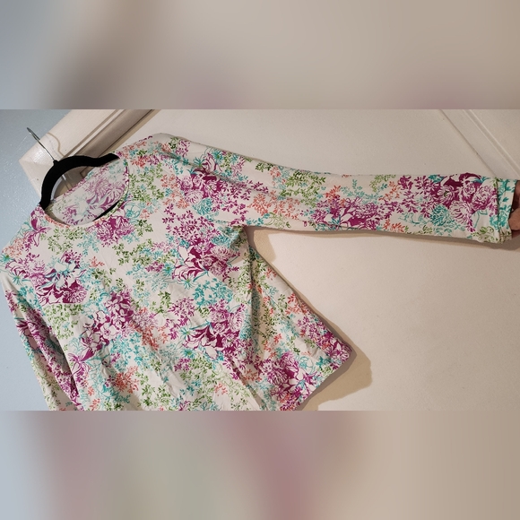 Women's Lands' End Long Sleeve Shirt Bathing Suit Cover Top, Size L/P - Picture 7 of 11